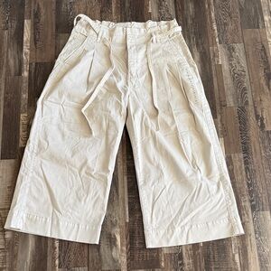 American Eagle Outfitters Beige High-Rise Wide Leg Pants
